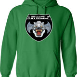 Airwolf Inspired By Airwolf Classic Hoodie - Retro Graphic Pullover Hoodie for Men & Women - Green