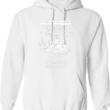 Airwolf Hoodie - Retro Graphic Pullover Hoodie for Men & Women - White