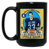 Al Bundy Football Trading Card Black Coffee Mug, Gift Coffee Mug - Black