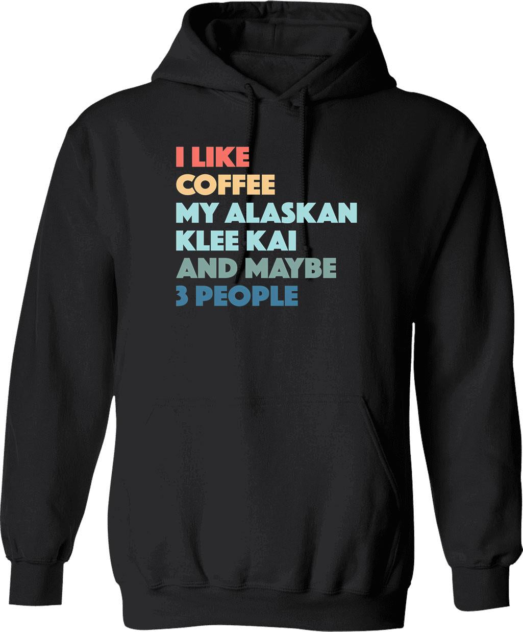 Alaskan Klee Kai Dog Owner Coffee Lovers Vintage Retro Hoodie - Black