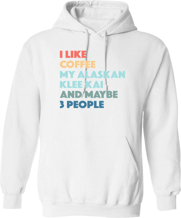 Alaskan Klee Kai Dog Owner Coffee Lovers Vintage Retro Hoodie - White