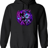 Alastor and His Shadow - Hazbin Hotel Essential T-Hoodie Graphic Pullover Hoodie - Black