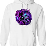 Alastor and His Shadow - Hazbin Hotel Essential T-Hoodie Graphic Pullover Hoodie - White