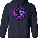 Alastor and His Shadow - Hazbin Hotel Essential T-Hoodie Graphic Pullover Hoodie - Navy