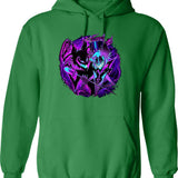 Alastor and His Shadow - Hazbin Hotel Essential T-Hoodie Graphic Pullover Hoodie - Green