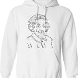Albert Einstein Quote Hoodie - Retro Graphic Pullover Hoodie for Men & Women - White