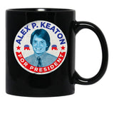 Alex P. Keaton for President Black Coffee Mug, Gift Coffee Mug - Black