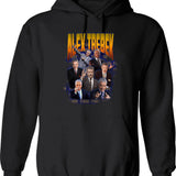 Alex Trebek Hoodie - Retro Graphic Pullover Hoodie for Men & Women - Black