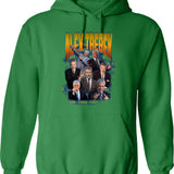 Alex Trebek Hoodie - Retro Graphic Pullover Hoodie for Men & Women - Green