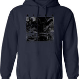 Alien Xenomorph T-Hoodie Alien Phases Essential Graphic Pullover Hoodie - Navy