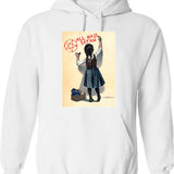 All Hail Satan Hoodie - Retro Graphic Pullover Hoodie for Men & Women - White