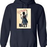 All Hail Satan Hoodie - Retro Graphic Pullover Hoodie for Men & Women - Navy