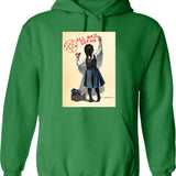 All Hail Satan Hoodie - Retro Graphic Pullover Hoodie for Men & Women - Green