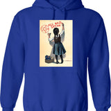 All Hail Satan Hoodie - Retro Graphic Pullover Hoodie for Men & Women - Blue