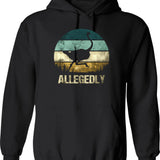 Allegedly Ostrich Hoodie - Retro Graphic Pullover Hoodie for Men & Women - Black