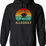 Allegedly Hoodie - Retro Graphic Pullover Hoodie for Men & Women - Black