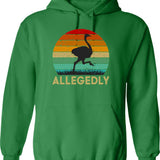 Allegedly Hoodie - Retro Graphic Pullover Hoodie for Men & Women - Green