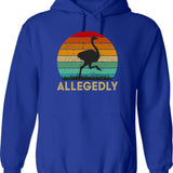 Allegedly Hoodie - Retro Graphic Pullover Hoodie for Men & Women - Blue