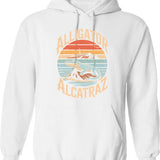 Alligator Alcatraz Funny San Francisco Florida Meme Retro Hoodie - White