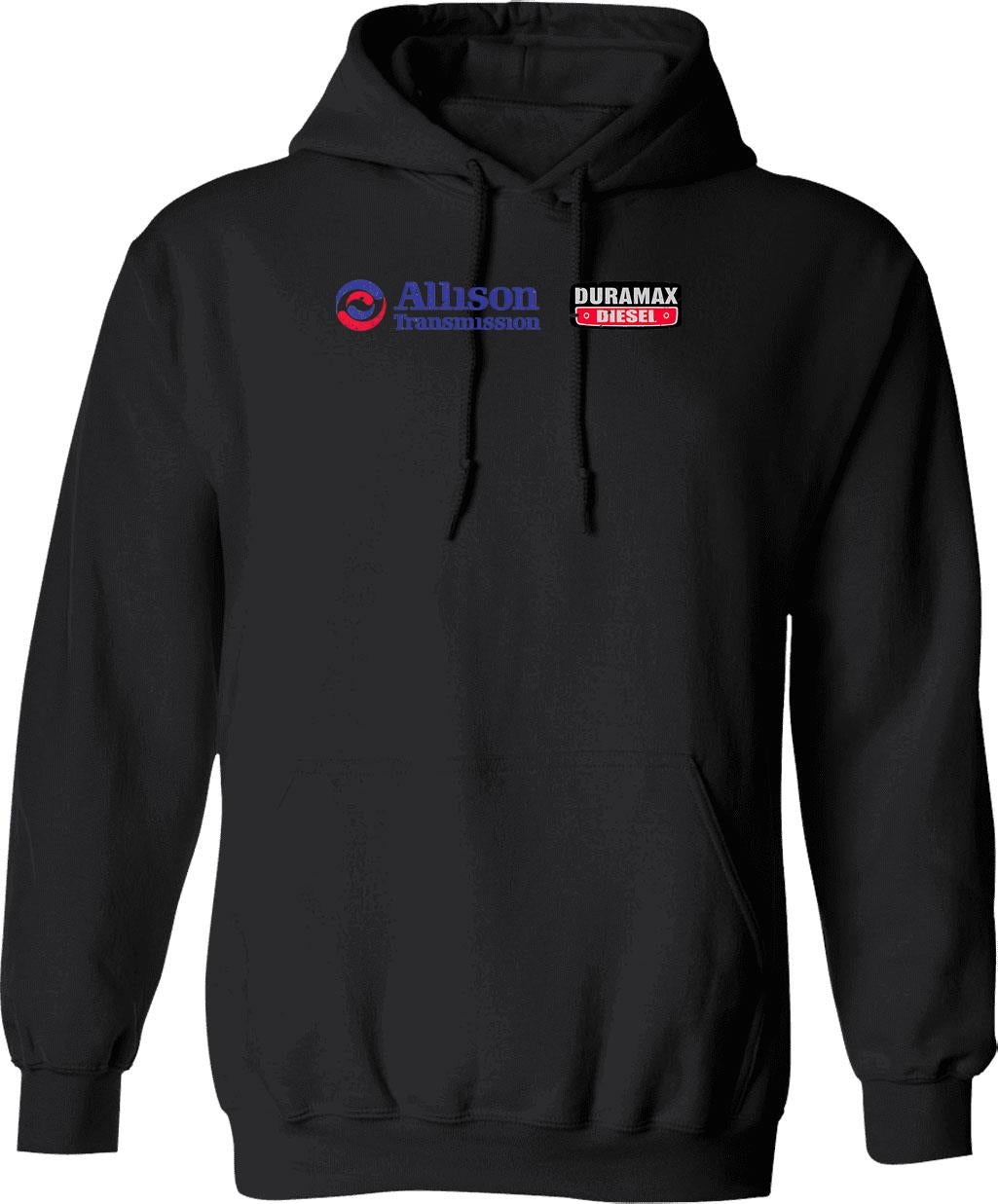 Allison Duramax Vintage Look Hoodie - Retro Graphic Cosy Pullover - Black