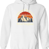 Almost Heaven West Virginia Mountains Wv Home Retro Sunset Hoodie - White