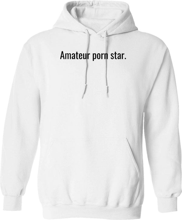 Amateur Porn Star Hoodie - Retro Graphic Pullover Hoodie for Men & Women - White