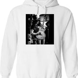 Amazing Guitarist 80s Hoodie - Retro Graphic Pullover Hoodie for Men & Women - White