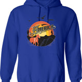 America Band Classic Hoodie - Retro Graphic Pullover Hoodie for Men & Women - Blue
