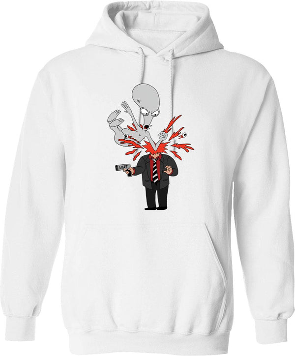 American Dad - Roger Slam Graphic Pullover Hoodie - White