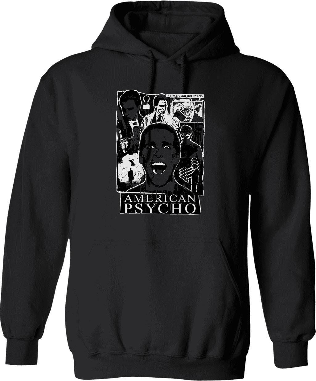 American Psycho Not There Graphic Pullover Hoodie - Black