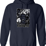 American Psycho Not There Graphic Pullover Hoodie - Navy