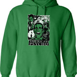 American Psycho Not There Graphic Pullover Hoodie - Green