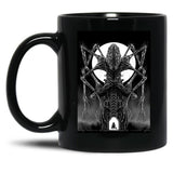 Amygdala Hunter Graphic Black Coffee Mug, Gift Coffee Mug
