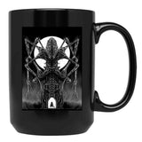 Amygdala Hunter Graphic Black Coffee Mug, Gift Coffee Mug