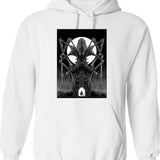 Amygdala Hunter Graphic Graphic Pullover Hoodie - White