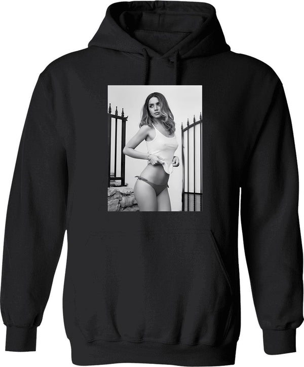Ana De Armas Pwa Hoodie - Retro Graphic Pullover Hoodie for Men & Women - Black