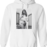 Ana De Armas Pwa Hoodie - Retro Graphic Pullover Hoodie for Men & Women - White