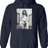 Ana De Armas Pwa Hoodie - Retro Graphic Pullover Hoodie for Men & Women - Navy