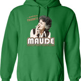 And Then There'S Maude Distressed Graphic Pullover Hoodie - Green