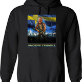 Anders Tegnell Action Hero Sweden Hoodie - Retro Graphic Pullover Hoodie for Men & Women - Black