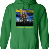Anders Tegnell Action Hero Sweden Hoodie - Retro Graphic Pullover Hoodie for Men & Women - Green
