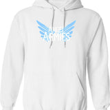 Angel Armies Gear Hoodie - Retro Graphic Pullover Hoodie for Men & Women - White