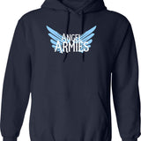 Angel Armies Gear Hoodie - Retro Graphic Pullover Hoodie for Men & Women - Navy