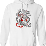 Angel Dust Demon Design - Hazbin Hotel Essential Graphic Pullover Hoodie - White