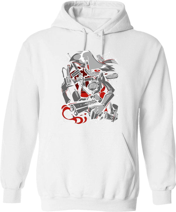 Angel Dust Demon Design - Hazbin Hotel Essential Graphic Pullover Hoodie - White