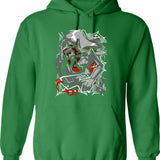 Angel Dust Demon Design - Hazbin Hotel Essential Graphic Pullover Hoodie - Green