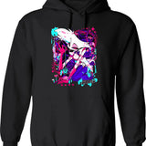 Angel Dust - Hazbin Hotel Classic T-Hoodie23 Black Graphic Pullover Hoodie - Black