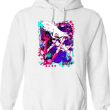 Angel Dust - Hazbin Hotel Classic T-Hoodie23 Black Graphic Pullover Hoodie - White