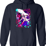 Angel Dust - Hazbin Hotel Classic T-Hoodie23 Black Graphic Pullover Hoodie - Navy