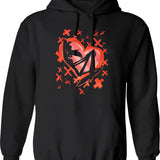 Angel Dust Valentines Day - Hazbin Hotel Premium Graphic Pullover Hoodie - Black